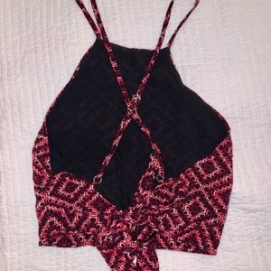 LF Crop Halter Top - Open back